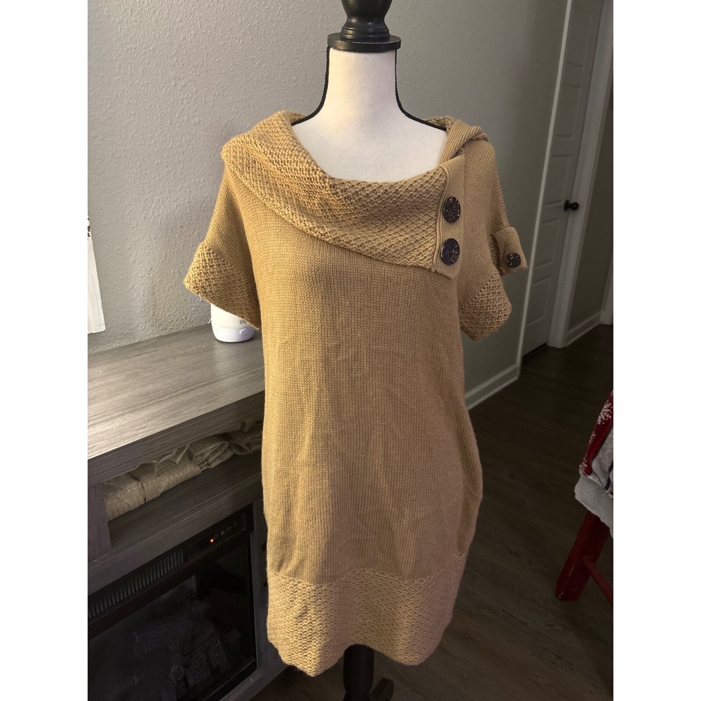 Cato NWOT cable knit‎ sweater dress brown large